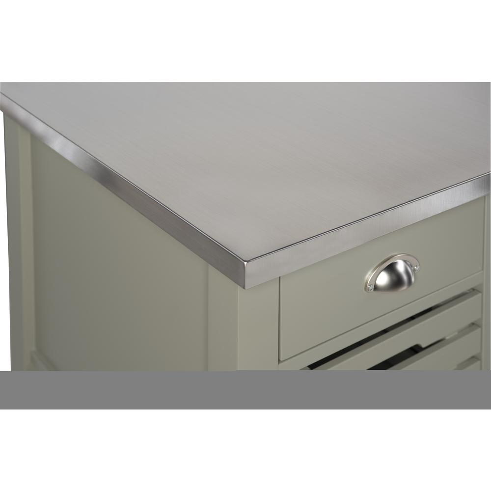Noelle Grey Kitchen Cart. Picture 3