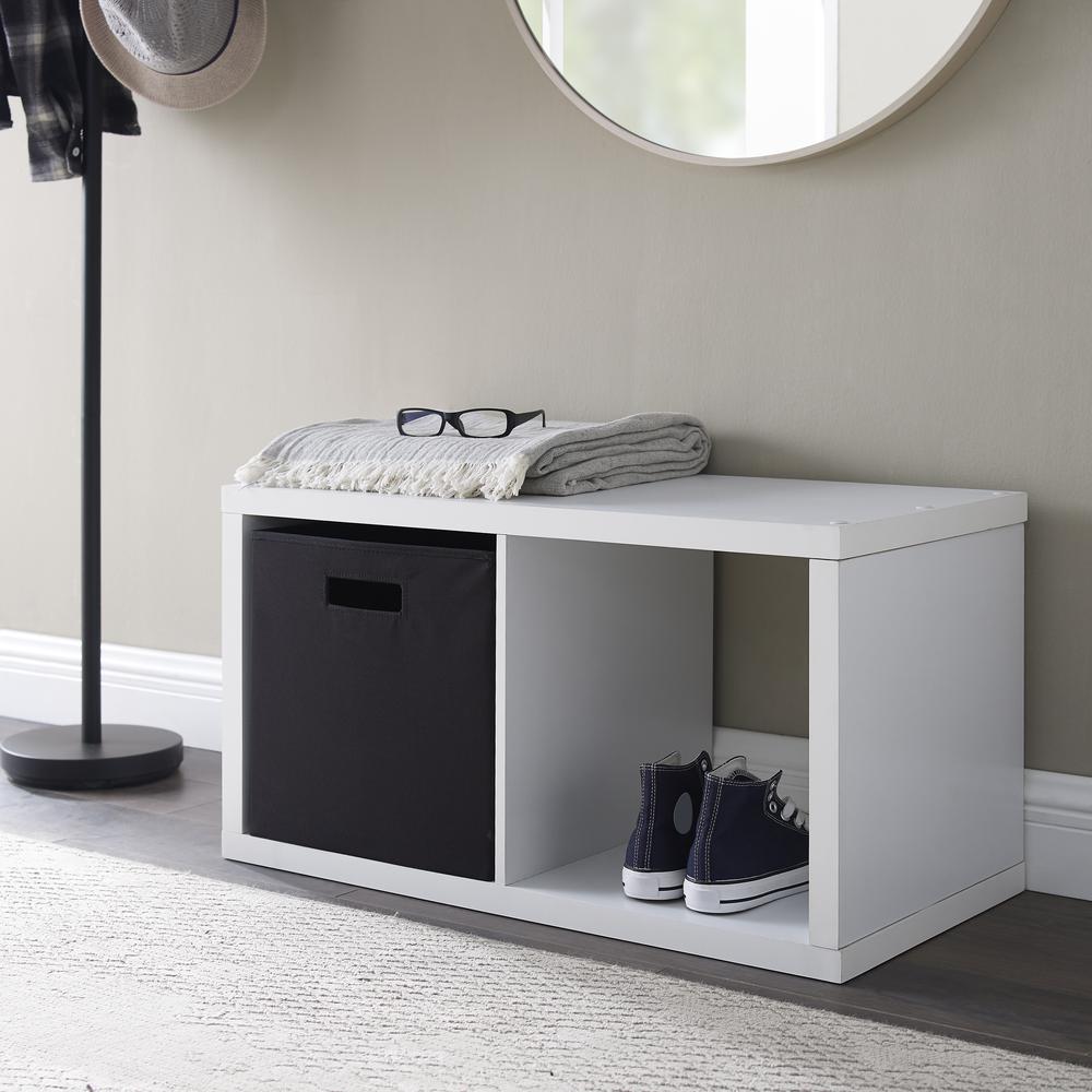 Galli 2 Cubby Storage Cabinet White. Picture 2