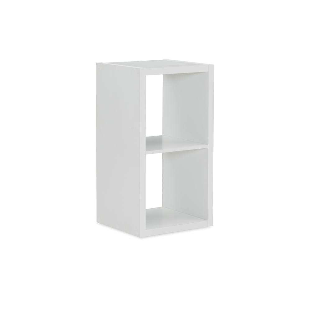 Galli 2 Cubby Storage Cabinet White. Picture 3