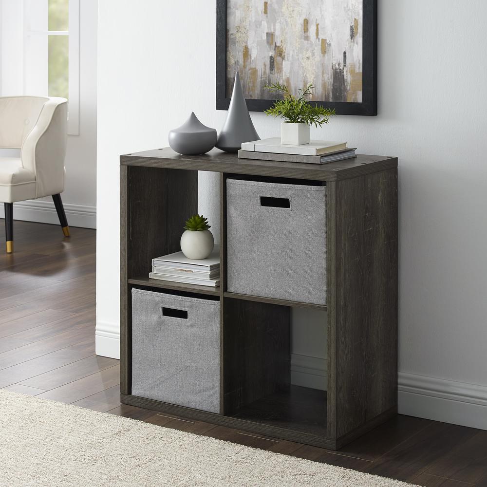 Galli 4 Cubby Storage Cabinet Grey. Picture 1
