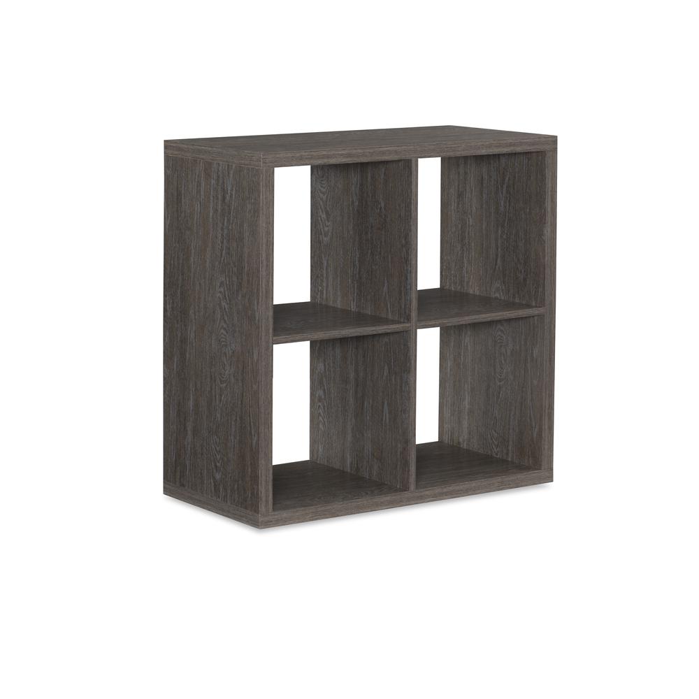 Galli 4 Cubby Storage Cabinet Grey. Picture 2