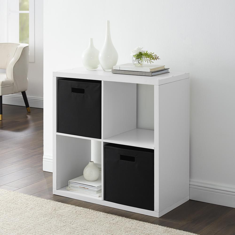 Galli 4 Cubby Storage Cabinet White. Picture 1