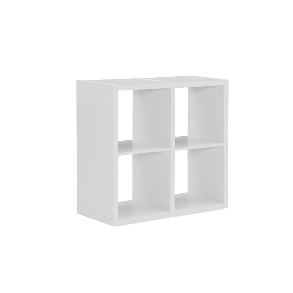 Galli 4 Cubby Storage Cabinet White. Picture 2