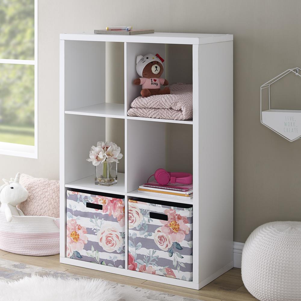 Galli 6 Cubby Storage Cabinet White. Picture 3