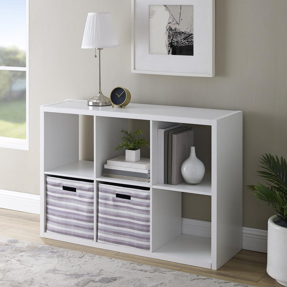 Galli 6 Cubby Storage Cabinet White. Picture 2