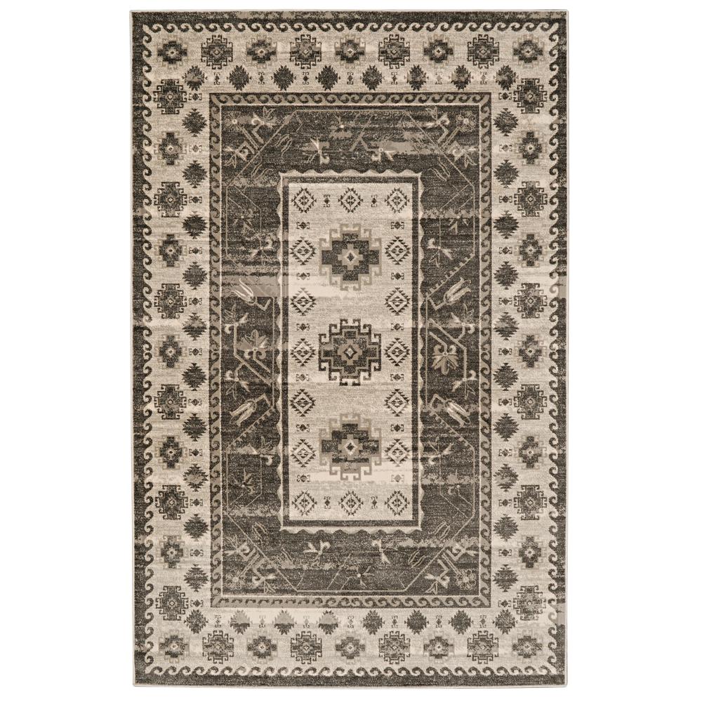 Vintage Buharra Grey & Charcoal 9x12, Rug. Picture 1