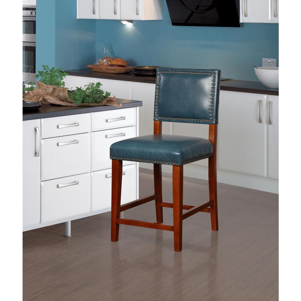 Brook Pacific Blue Counter Stool. Picture 4