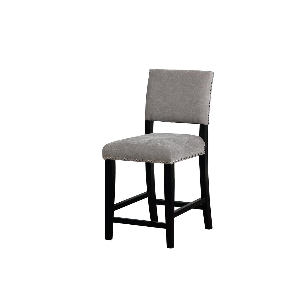 Corey Dark Gray Washed Velvet Counter Stool. Picture 1