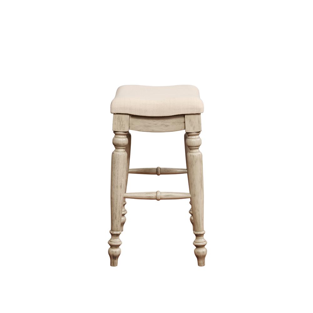 Marino White Wash Backless Counter Stool. Picture 3