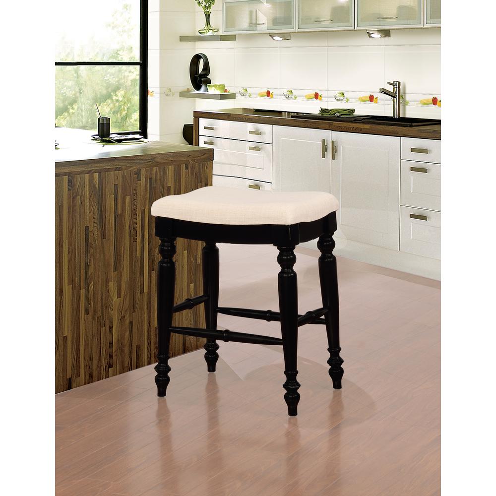 Marino Black Backless Counter Stool. Picture 4