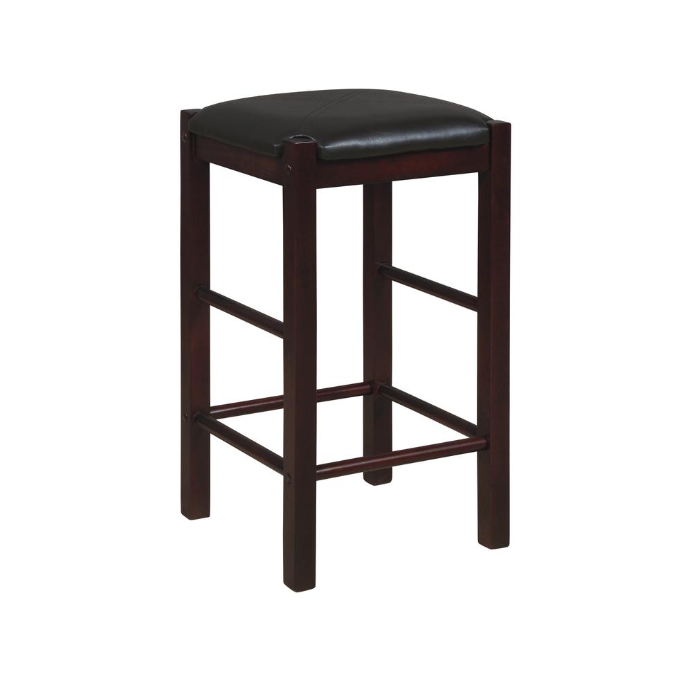 Lancer Backless Counter Stools, Espresso - Set of Two. Picture 4