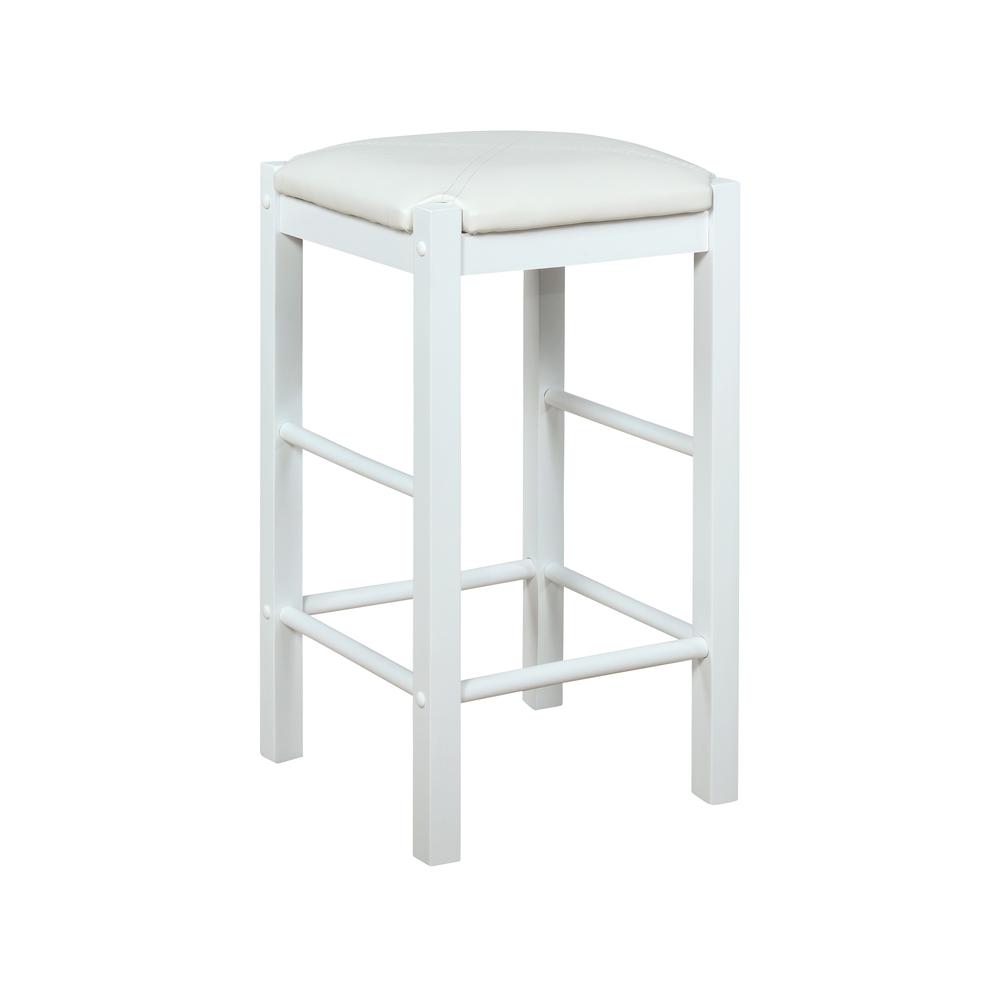 Lancer Backless Counter Stools, White - Set of Two. Picture 6