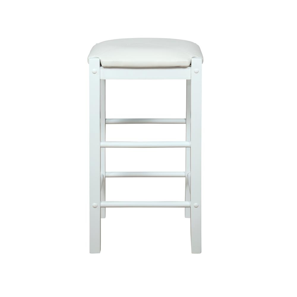 Lancer Backless Counter Stools, White - Set of Two. Picture 8