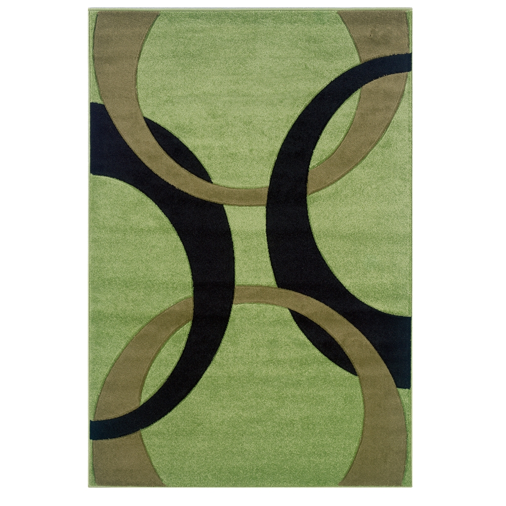 Corfu Collection Lime & Black 8 x 10.3 Rug. Picture 1