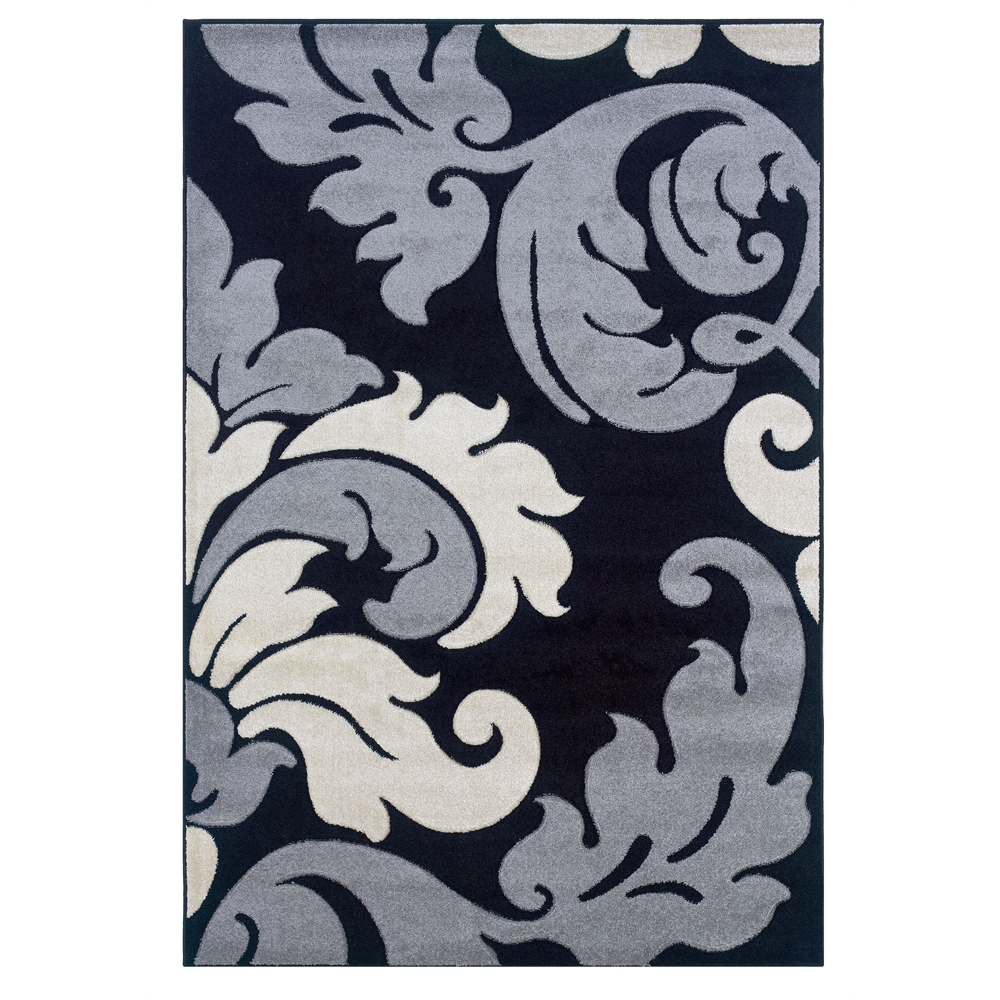 Corfu Collection Black & Grey 8 x 10.3 Rug. Picture 1