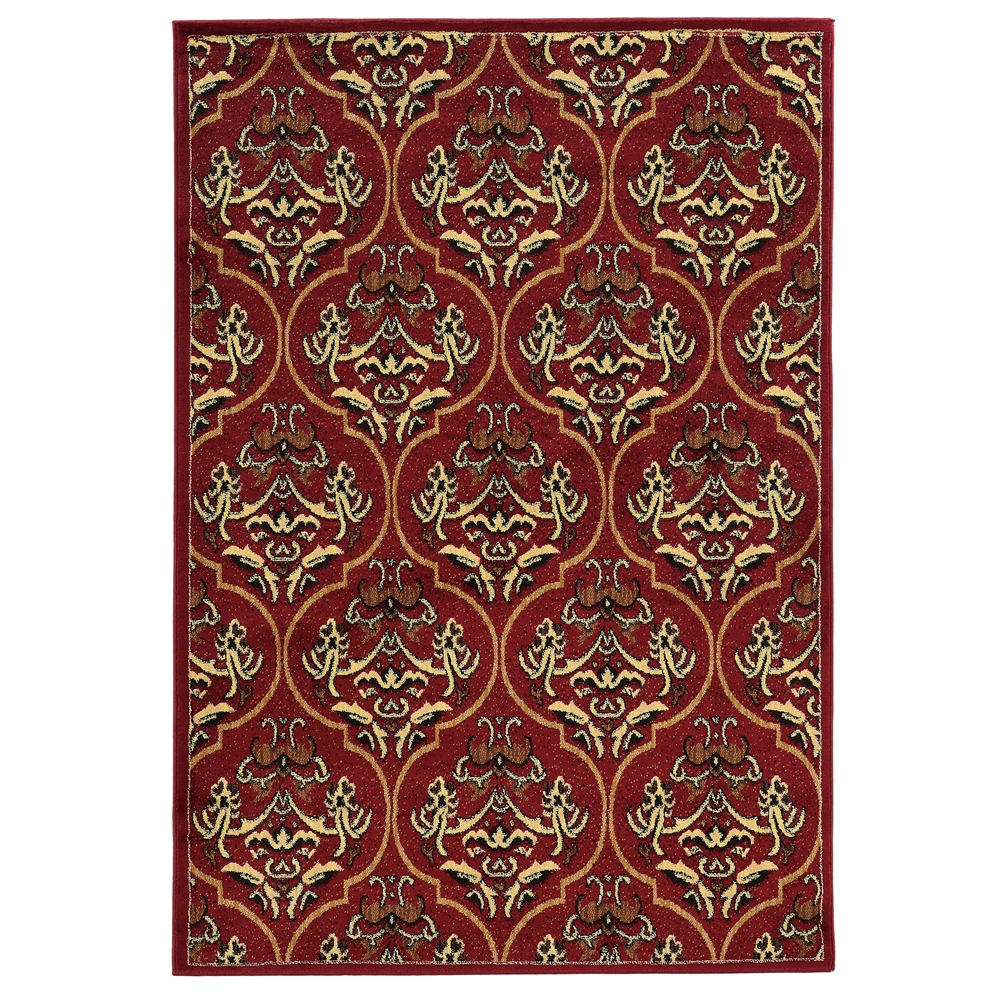 Elegance England Red & Cream 5' X 7'3", Rug. Picture 1