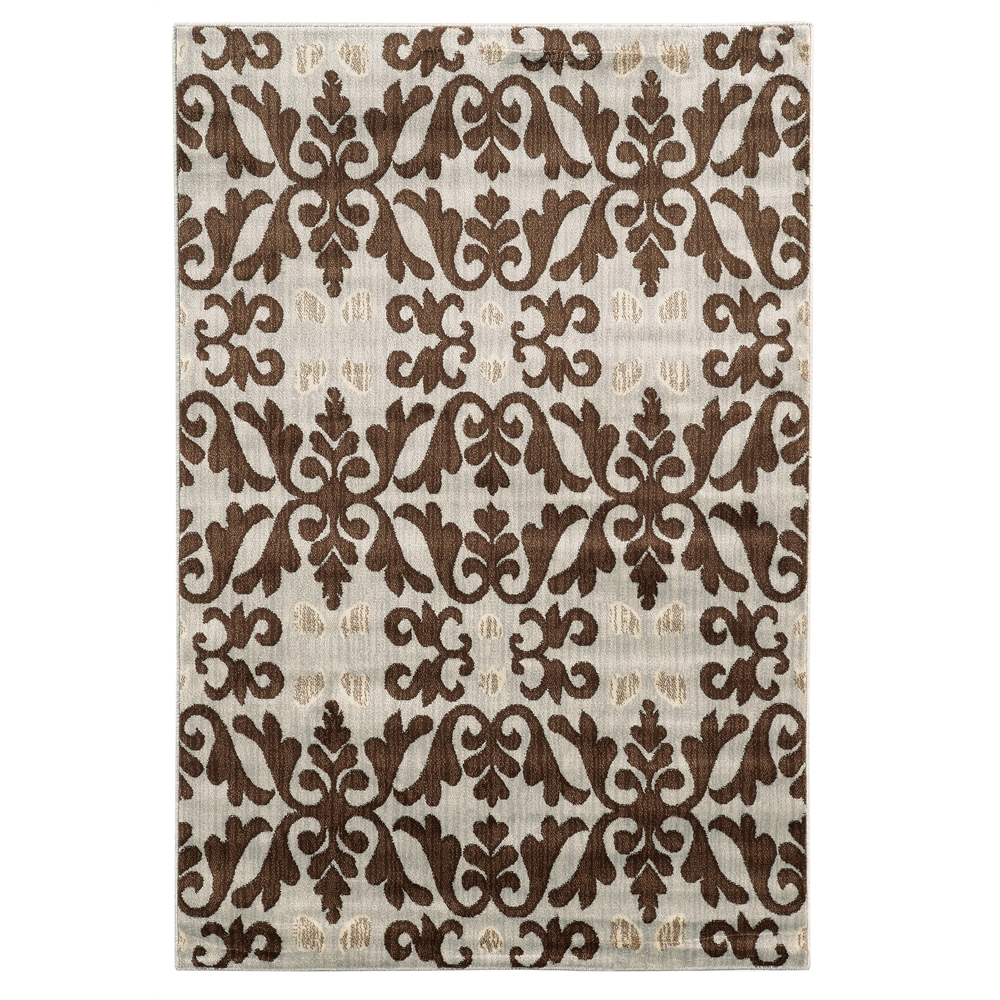 Elegance Florence Ivory & Brown 8x10, Rug. Picture 1