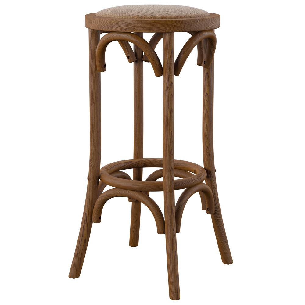 Rae Walnut Backless Bar Stool. Picture 3
