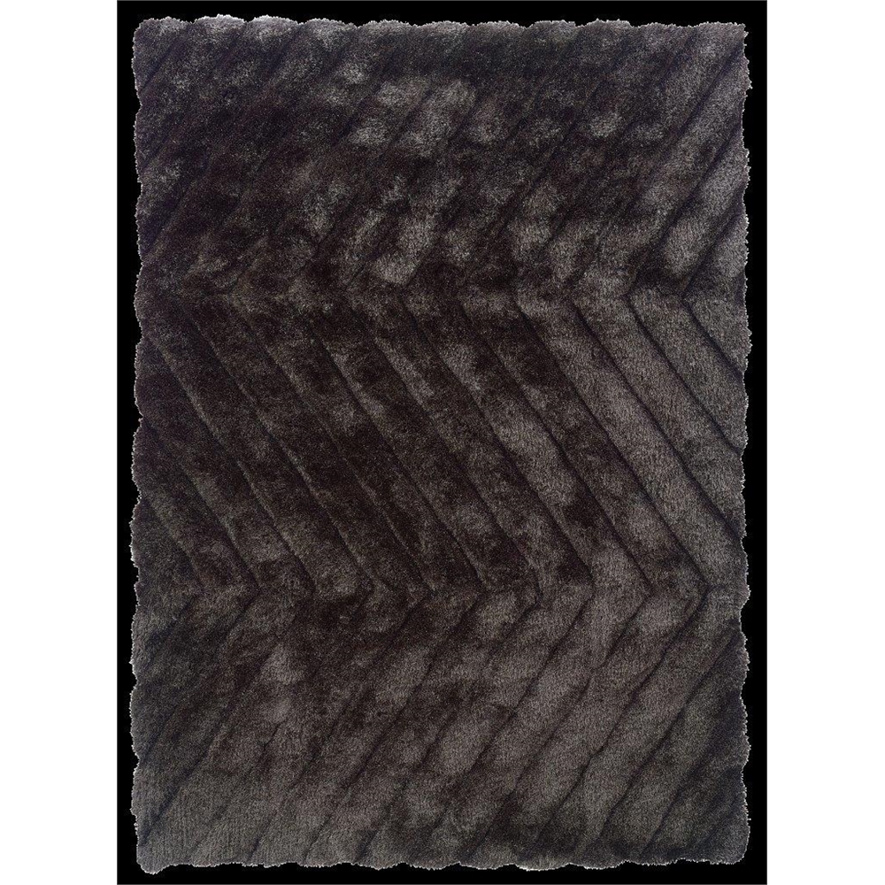 Links Zigzag Charcoal 5x7, Rug. Picture 1
