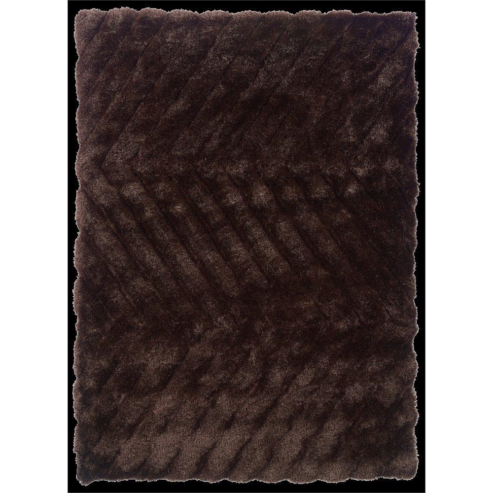 LINKS ZIGZAG CHOCOLATE 8X10 Rug. Picture 1