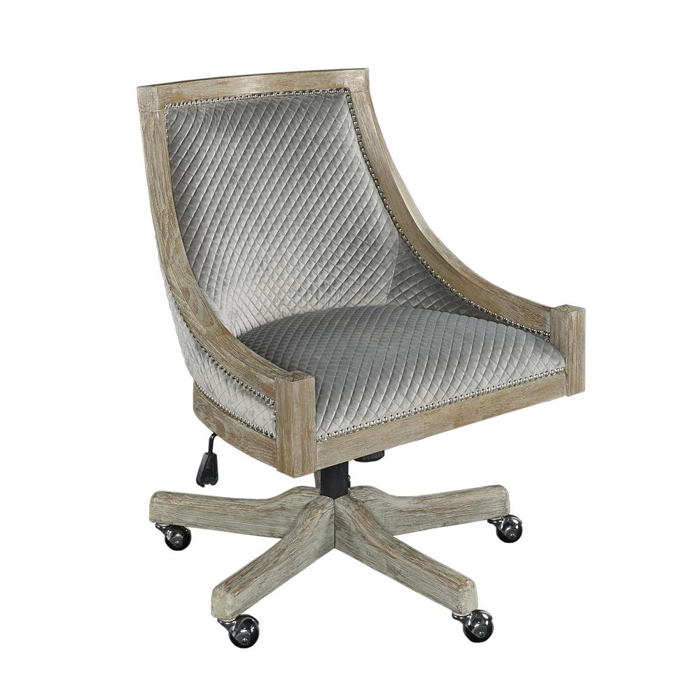 Mimi Quilted Office Chair, Gray. The main picture.