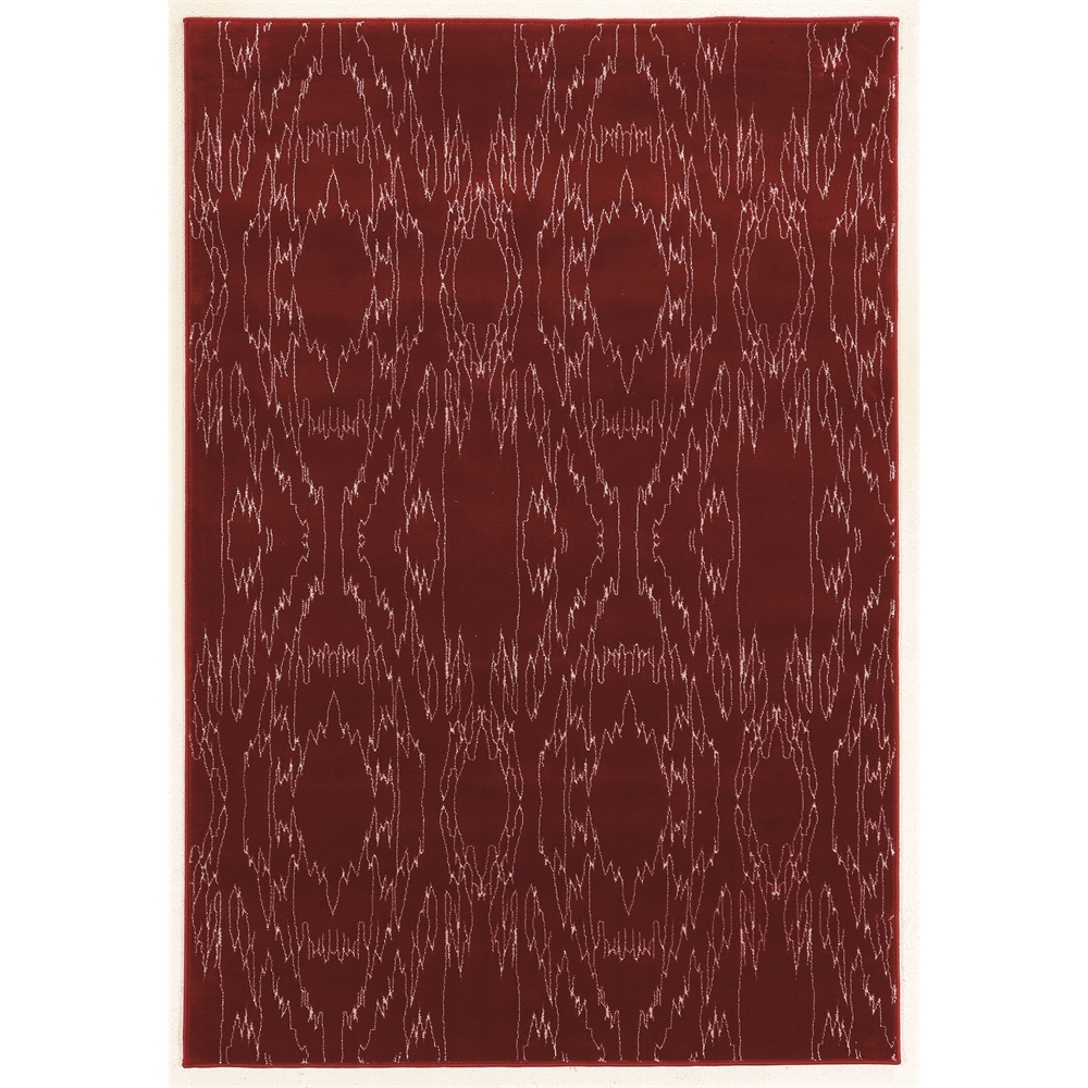 Prisma Electric Red Rug, Size 5'3"x7'6". The main picture.
