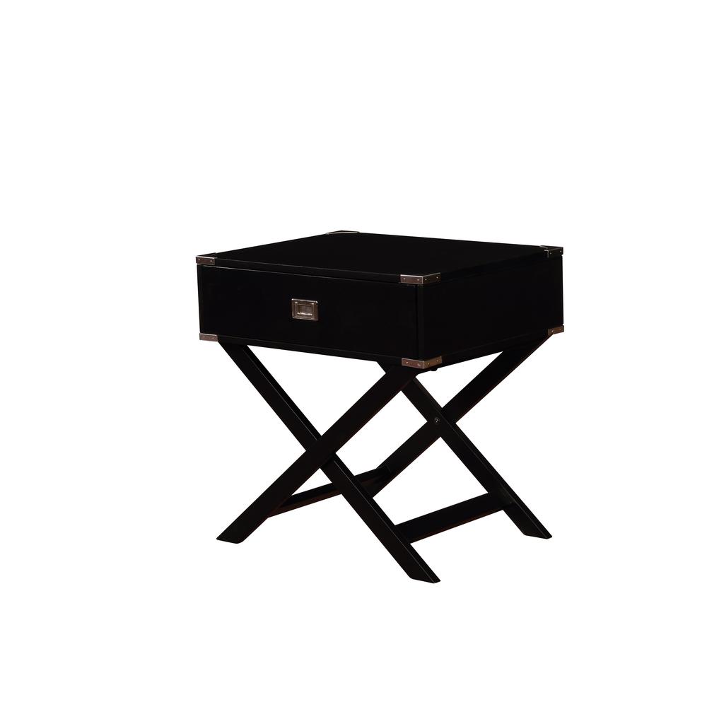 Peggy X Base Black Accent Table. Picture 1