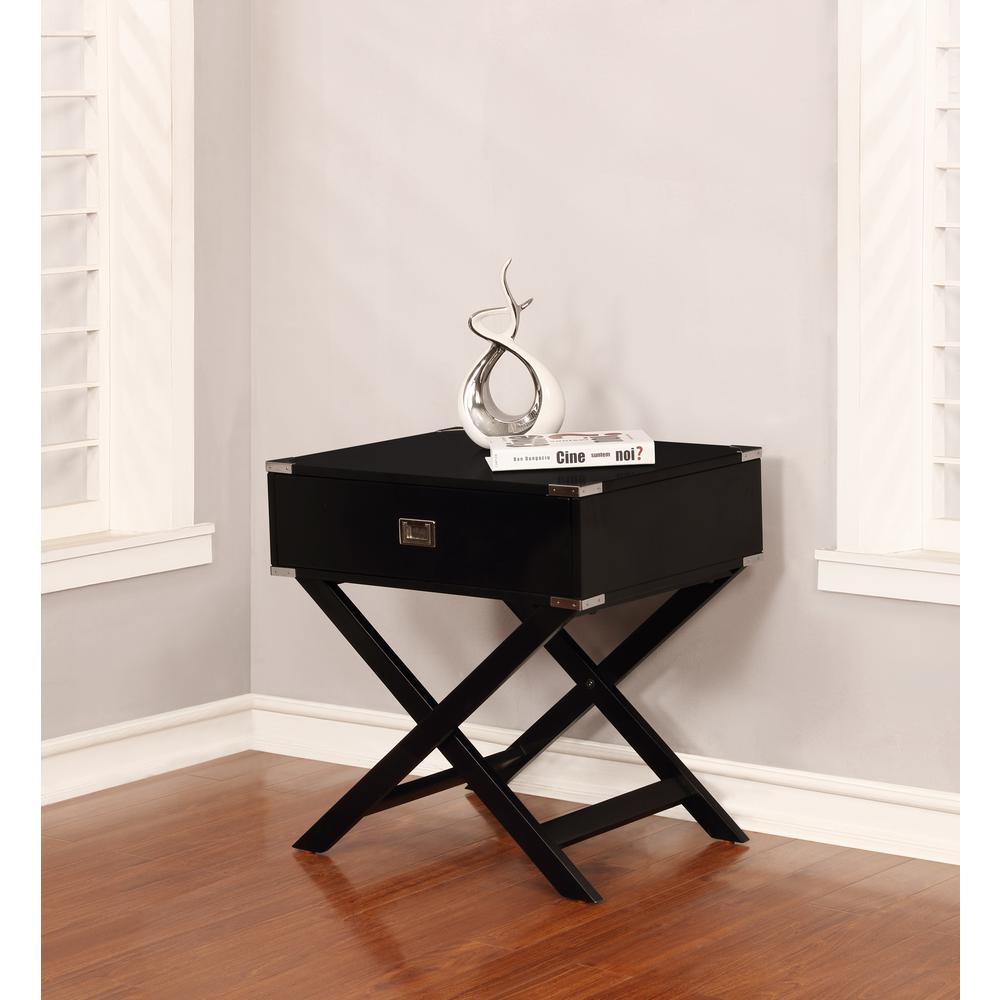 Peggy X Base Black Accent Table. Picture 3