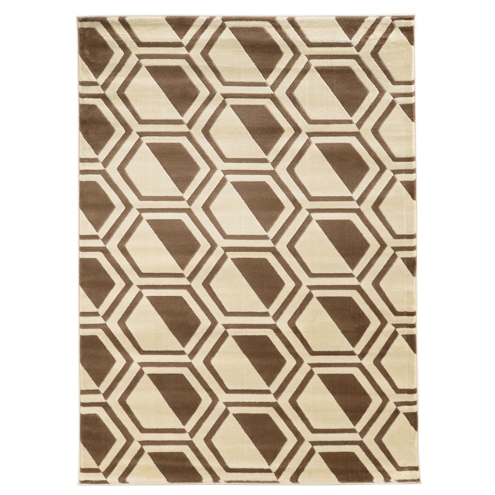 Roma Comb Ivory/Beige 5x7 Rug. Picture 1