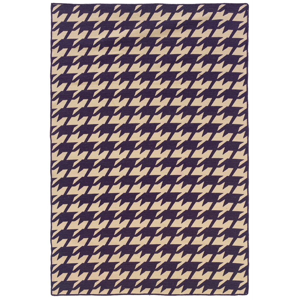 SALONIKI HOUNDSTOOTH PURP 5x8 Rug. Picture 1
