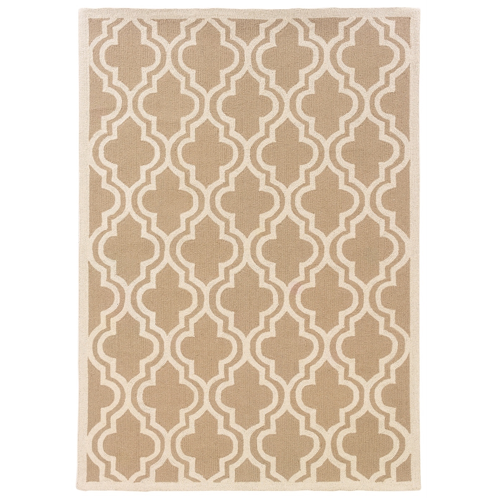 Silhouette Quatrefoil Beige & Ivory 5x7, Rug. The main picture.
