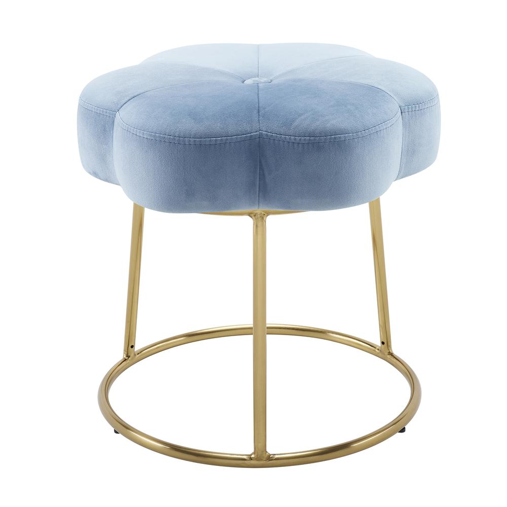Seraphina Accent Vanity Stool, Blue. Picture 4