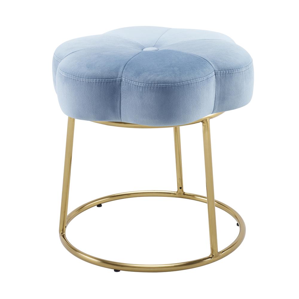 Seraphina Accent Vanity Stool, Blue. Picture 5
