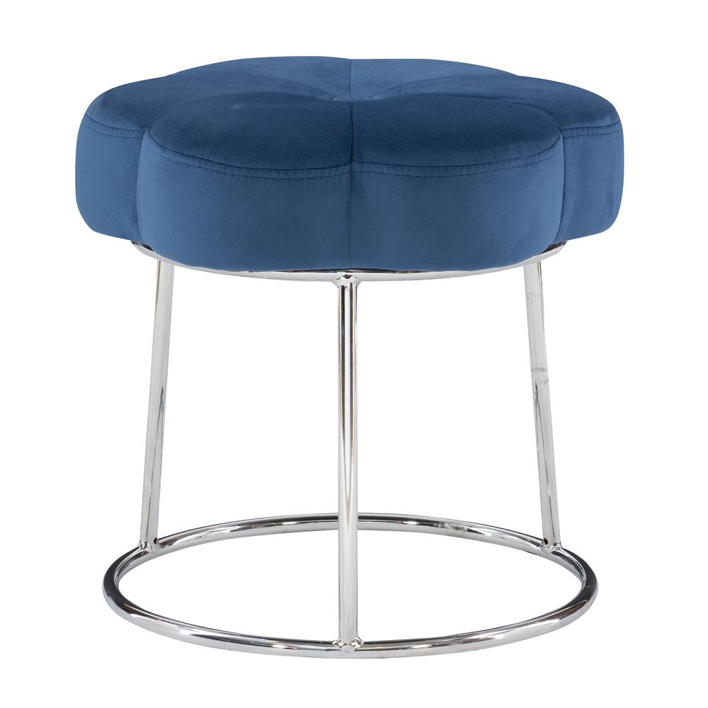 Seraphina Accent Vanity Stool, Navy Blue. Picture 6