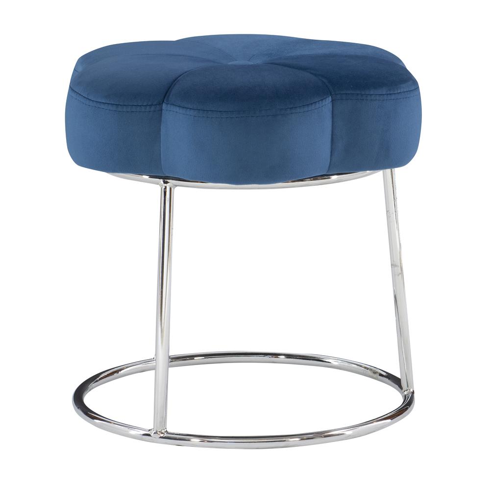 Seraphina Accent Vanity Stool, Navy Blue. Picture 7