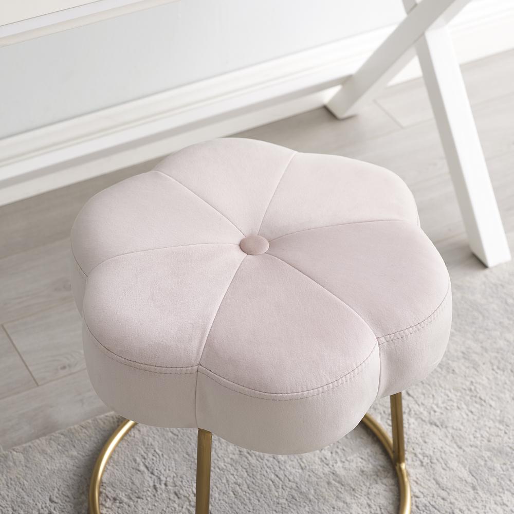 Seraphina Accent Vanity Stool, Pink. Picture 2