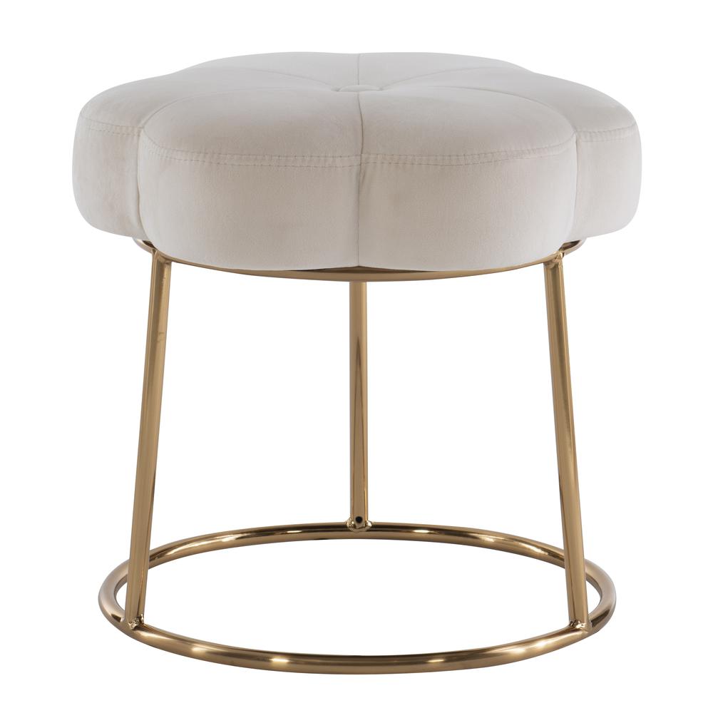 Seraphina Accent Vanity Stool, White. Picture 8