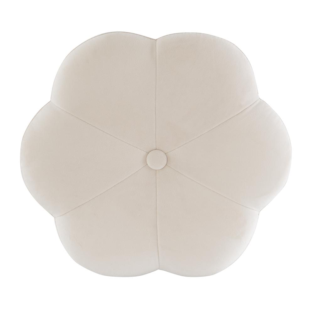 Seraphina Accent Vanity Stool, White. Picture 9