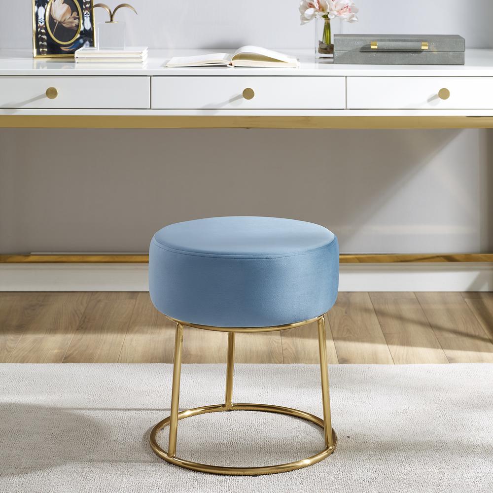 Bandi Accent Vanity Stool, Navy Blue. Picture 3