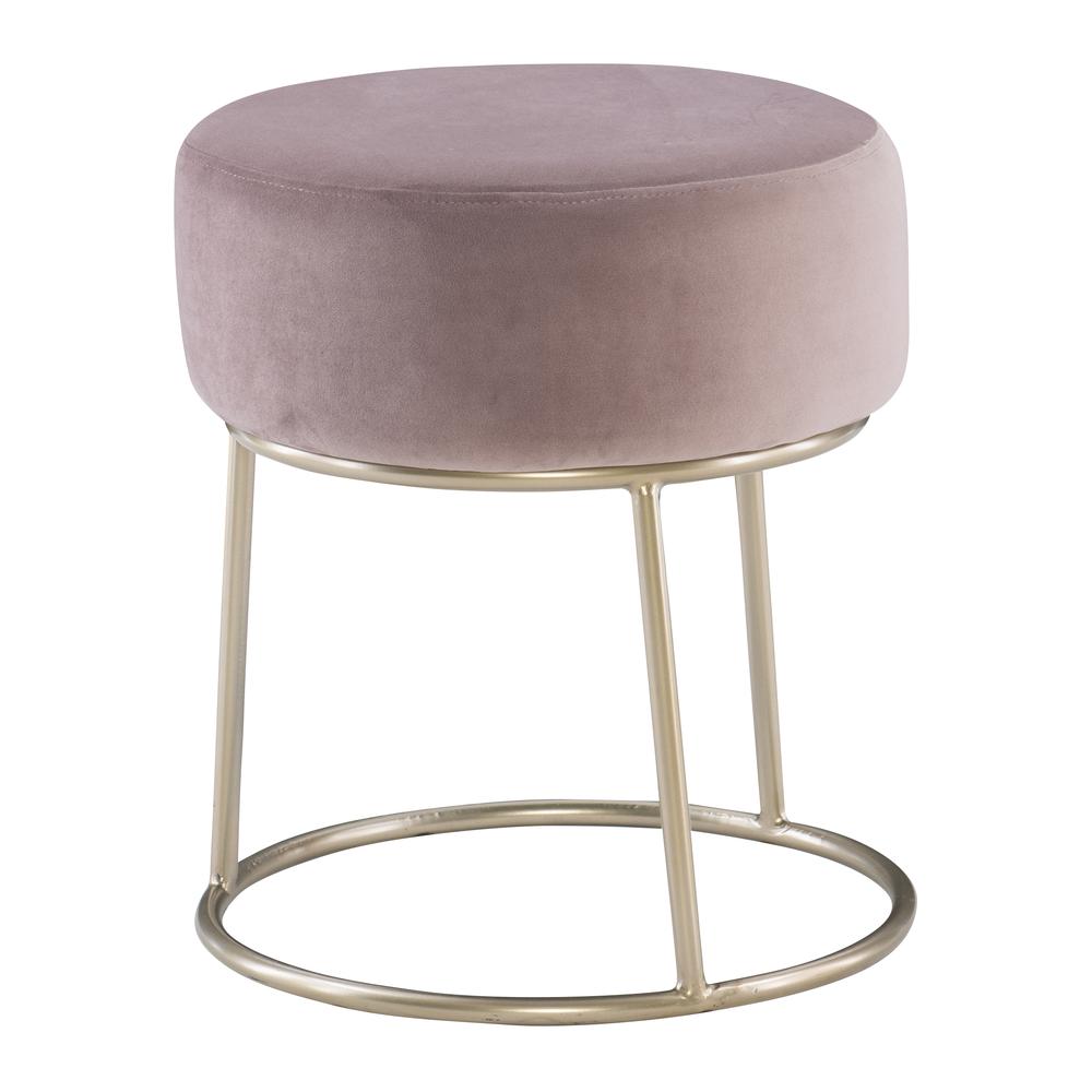 Bandi Accent Vanity Stool, Pink. Picture 2