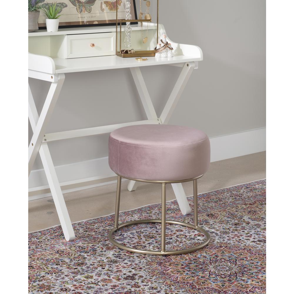 Bandi Accent Vanity Stool, Pink. Picture 7