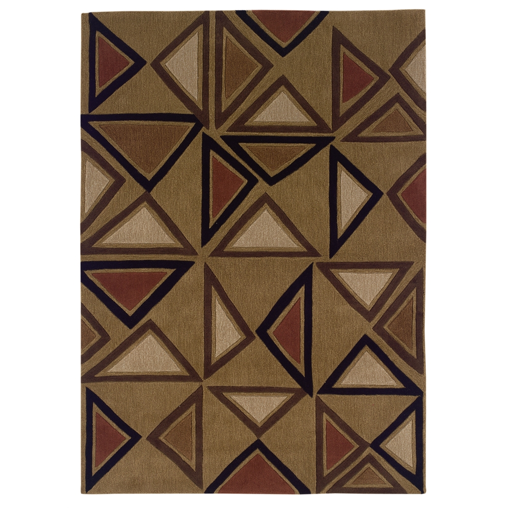 Trio Collection Camel & Brick 8 x 10 Rug. Picture 1