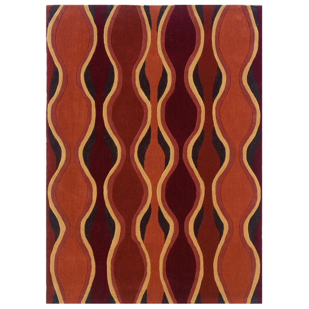 Trio Collection Rust Rug, Size 8 x 10. Picture 1