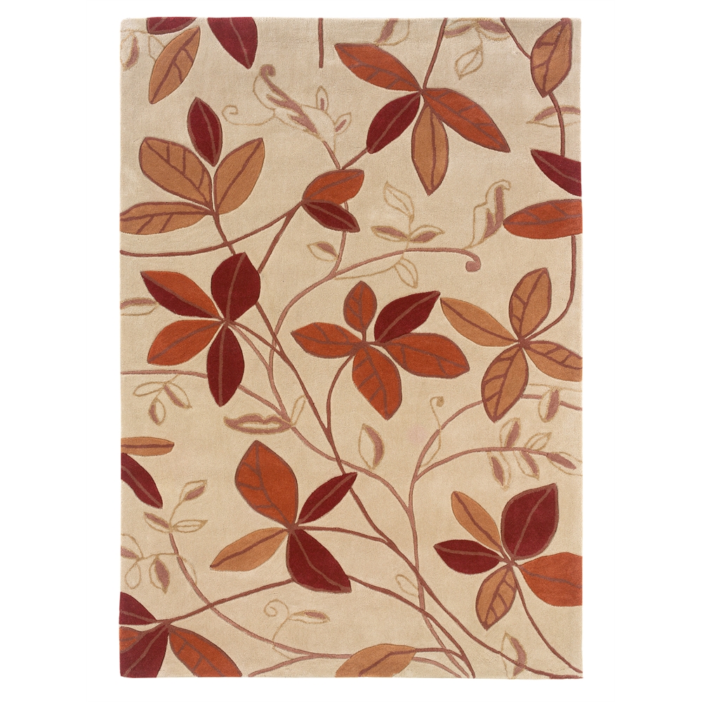 Trio Collection Tan & Rust 5 x 7 Rug. Picture 1