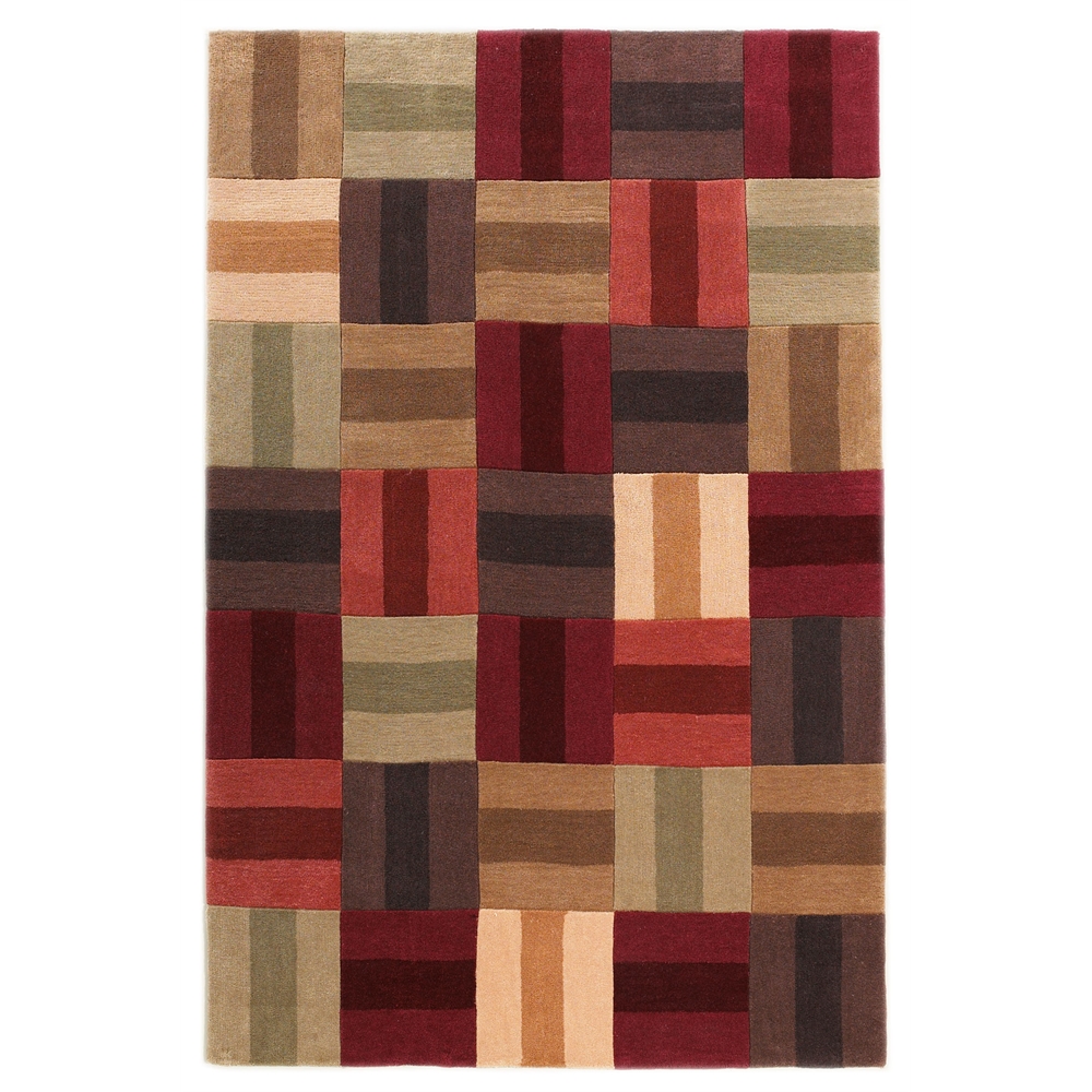 Trio Collection Burgundy Rug, Size 8 x 10. Picture 1