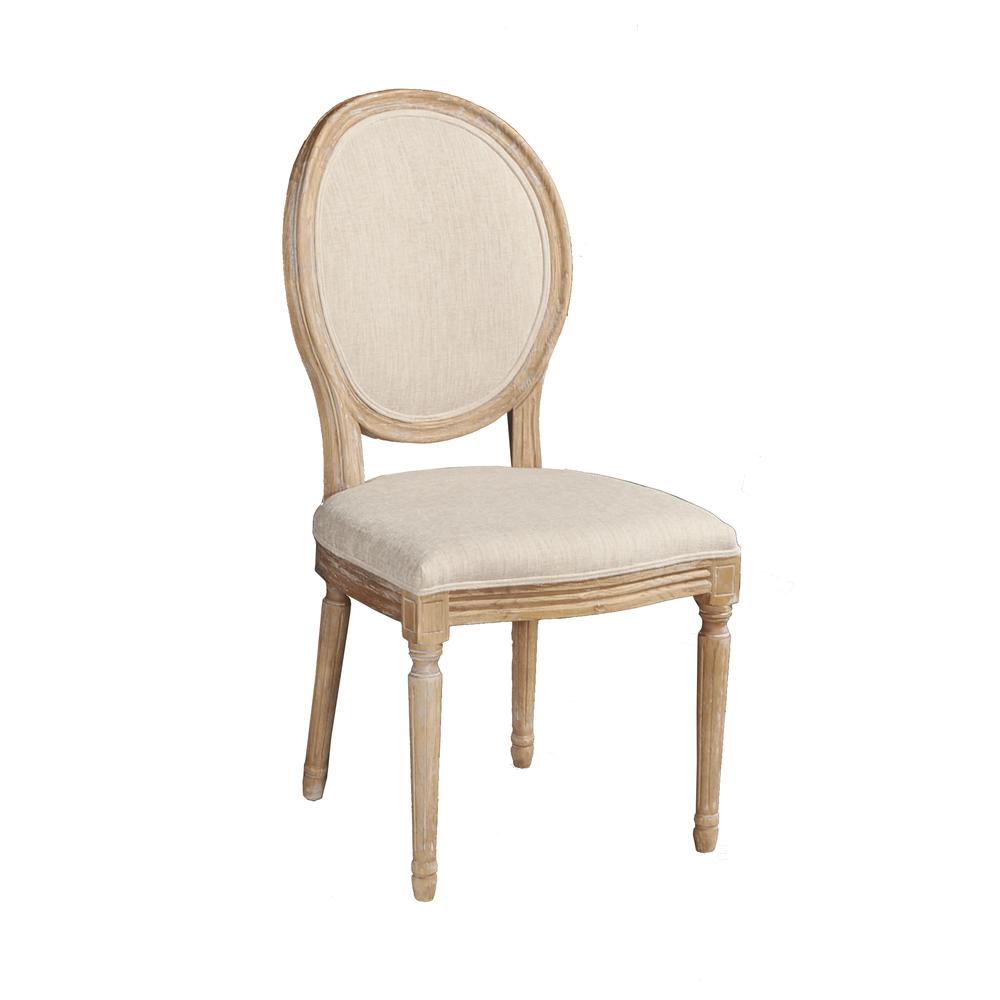 Avalon Linen Oval Back Chair. Picture 2