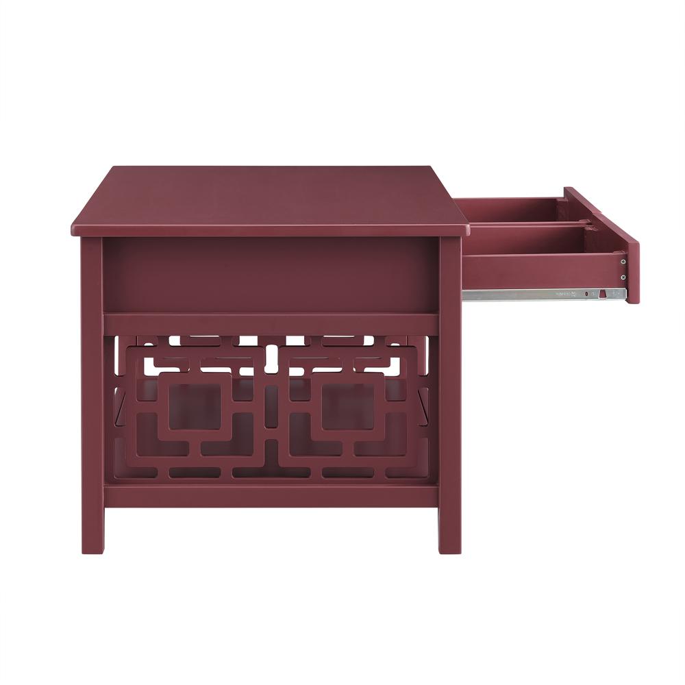 Whitley Two-Drawer Coffee Table, Merlot. Picture 8