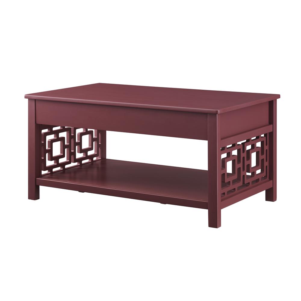 Whitley Two-Drawer Coffee Table, Merlot. Picture 11