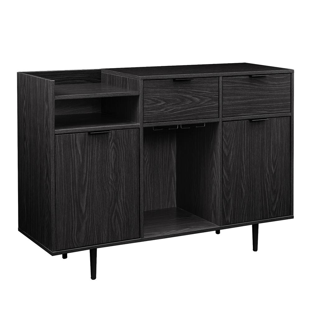 48" Modern 2-Drawer And 2-Door Bar Cabinet - Graphite. Picture 2