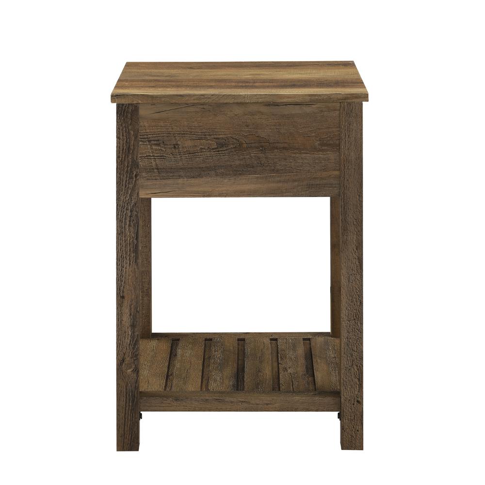 18" Country Single Drawer Side Table - Reclaimed Barnwood. Picture 20